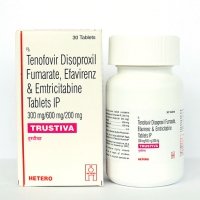 Trustiva (Emtricitabine 200mg, Tenofovir 300mg, Efavirenz 600mg) generic Atripla