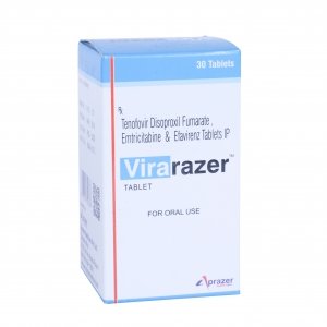 Virarazer (Emtricitabine 200mg, Tenofovir 300mg, Efavirenz 600mg) generic Atripla